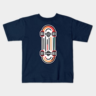 Skateboard Minimal Line Kids T-Shirt